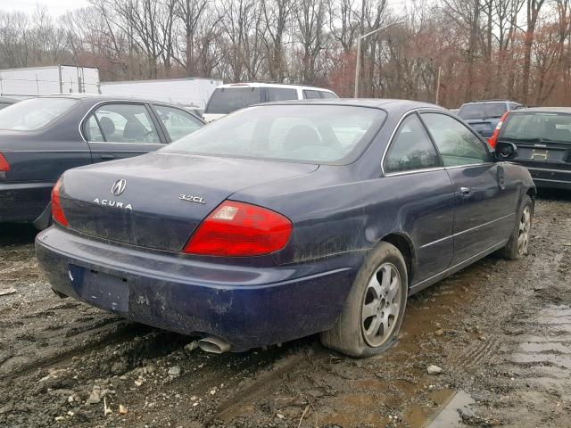 19UYA42411A038809 - 2001 ACURA 3.2CL BLUE photo 4