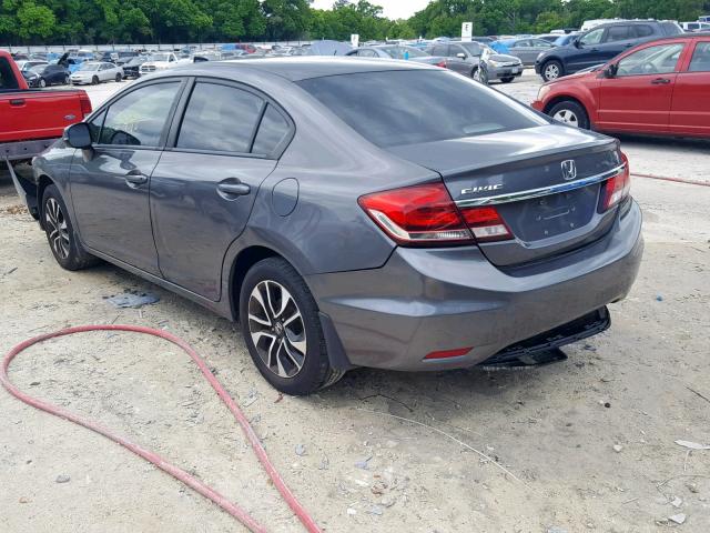 2HGFB2F9XDH502068 - 2013 HONDA CIVIC EXL GRAY photo 3