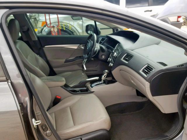 2HGFB2F9XDH502068 - 2013 HONDA CIVIC EXL GRAY photo 5