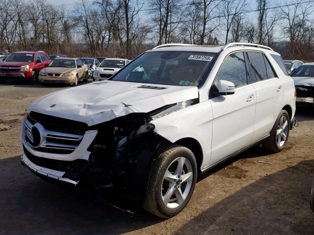 4JGDA5HB6JB165621 - 2018 MERCEDES-BENZ GLE 350 4M WHITE photo 2