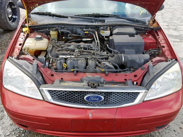 3FAFP31N35R147895 - 2005 FORD FOCUS ZX3 RED photo 7