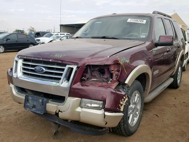 1FMEU74E58UB22152 - 2008 FORD EXPLORER E BURGUNDY photo 2