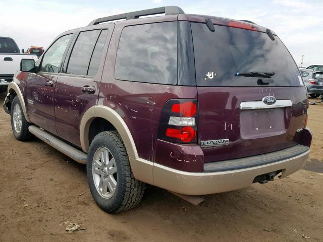 1FMEU74E58UB22152 - 2008 FORD EXPLORER E BURGUNDY photo 3