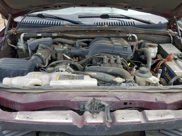 1FMEU74E58UB22152 - 2008 FORD EXPLORER E BURGUNDY photo 7