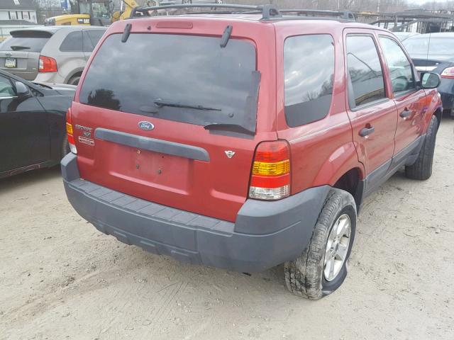 1FMYU93125KB23063 - 2005 FORD ESCAPE XLT RED photo 4