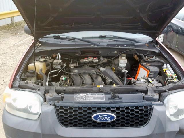 1FMYU93125KB23063 - 2005 FORD ESCAPE XLT RED photo 7