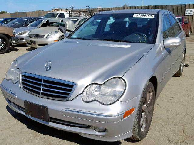 WDBRF40J14A550280 - 2004 MERCEDES-BENZ C 230K SPO SILVER photo 2