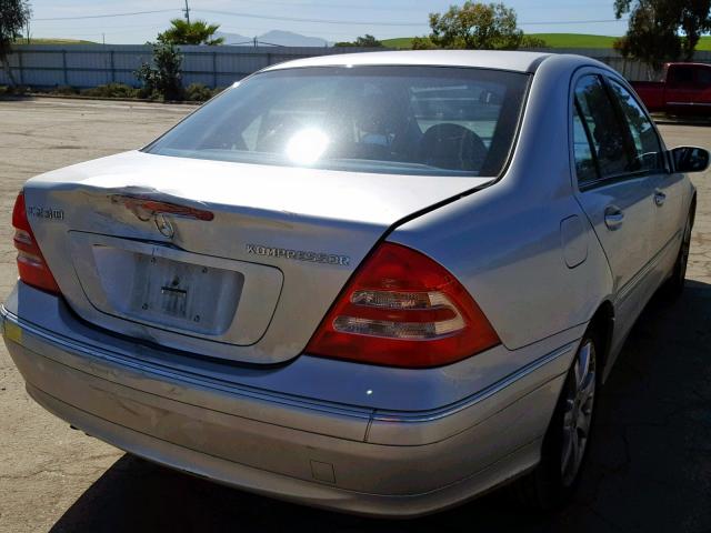 WDBRF40J14A550280 - 2004 MERCEDES-BENZ C 230K SPO SILVER photo 4