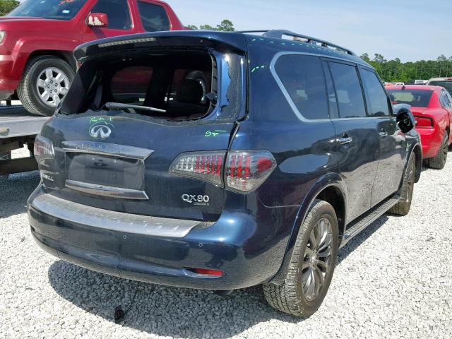 JN8AZ2NE2H9155817 - 2017 INFINITI QX80 BASE BLUE photo 4