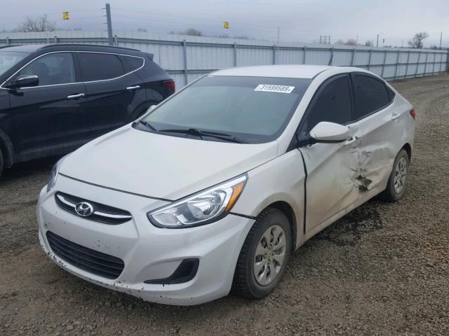 KMHCT4AE1HU196973 - 2017 HYUNDAI ACCENT SE CREAM photo 2