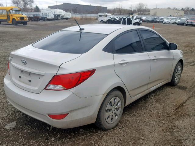 KMHCT4AE1HU196973 - 2017 HYUNDAI ACCENT SE CREAM photo 4