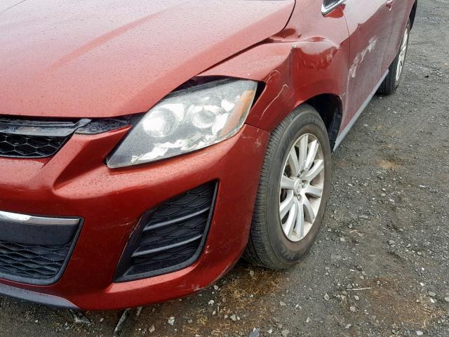 JM3ER2BM2B0365037 - 2011 MAZDA CX-7 MAROON photo 9