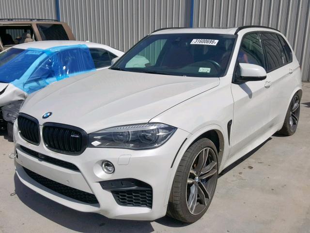 5YMKT6C55H0U39028 - 2017 BMW X5 M WHITE photo 2