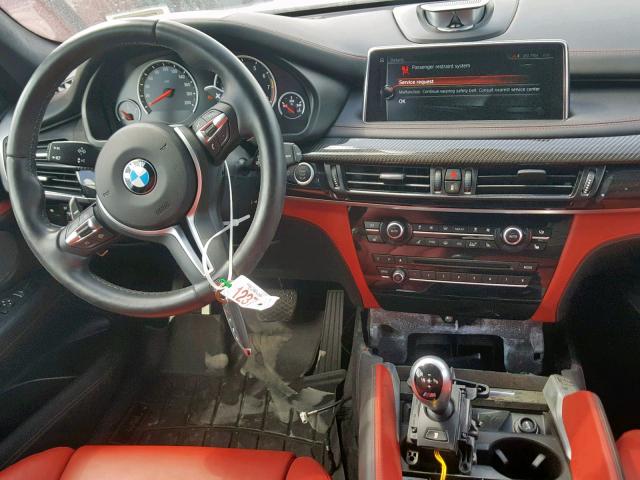 5YMKT6C55H0U39028 - 2017 BMW X5 M WHITE photo 9