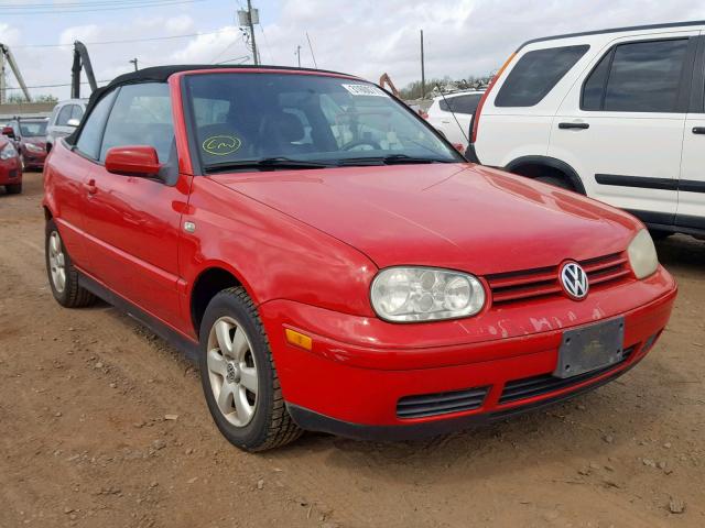 3VWDC21V61M809240 - 2001 VOLKSWAGEN CABRIO GLX RED photo 1