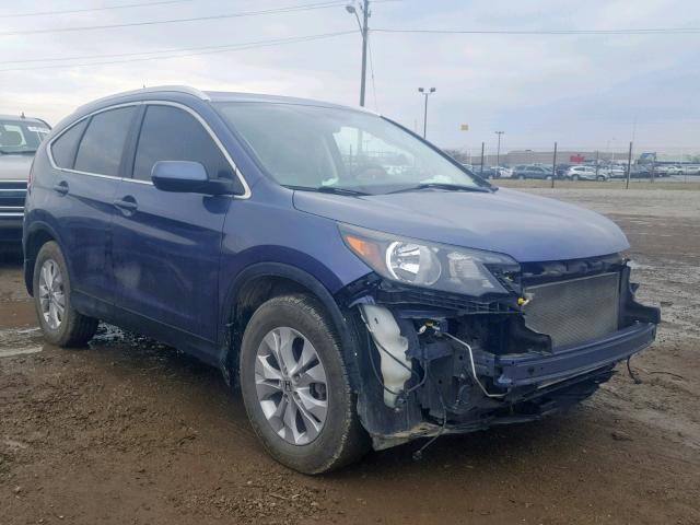 2HKRM4H7XEH600491 - 2014 HONDA CR-V EXL BLUE photo 1