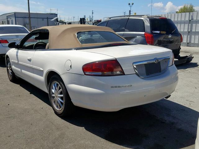 1C3EL45U51N673911 - 2001 CHRYSLER SEBRING LX WHITE photo 3