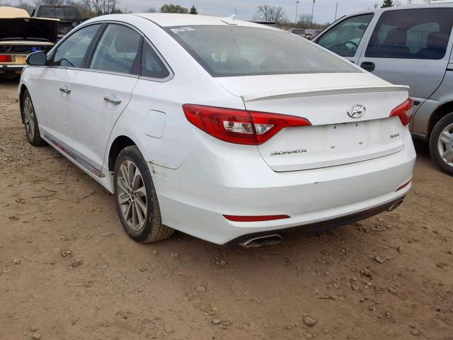 5NPE34AF4FH075965 - 2015 HYUNDAI SONATA SPO WHITE photo 3