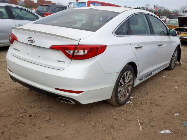 5NPE34AF4FH075965 - 2015 HYUNDAI SONATA SPO WHITE photo 4