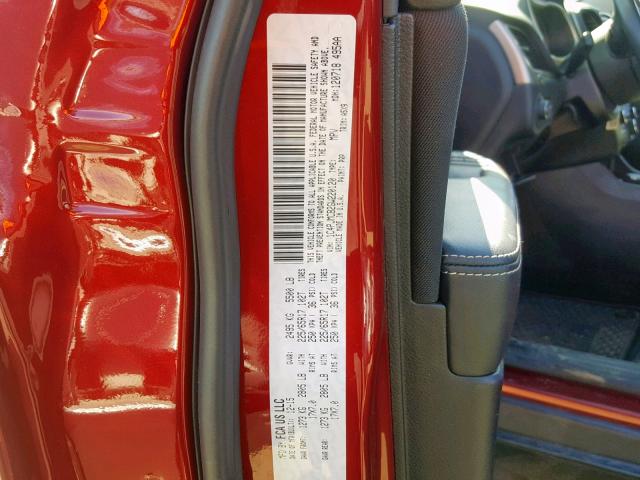 1C4PJMCB2GW220120 - 2016 JEEP CHEROKEE L RED photo 10