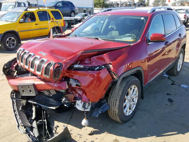 1C4PJMCB2GW220120 - 2016 JEEP CHEROKEE L RED photo 2