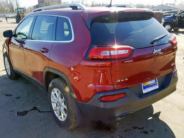 1C4PJMCB2GW220120 - 2016 JEEP CHEROKEE L RED photo 3