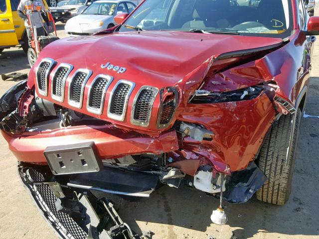 1C4PJMCB2GW220120 - 2016 JEEP CHEROKEE L RED photo 9