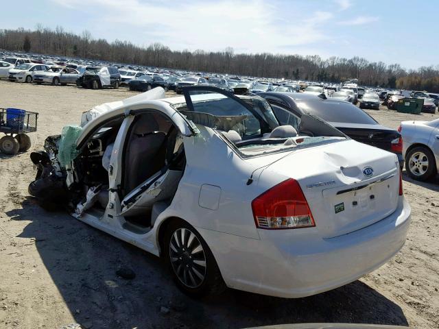 KNAFE122985558635 - 2008 KIA SPECTRA EX WHITE photo 3