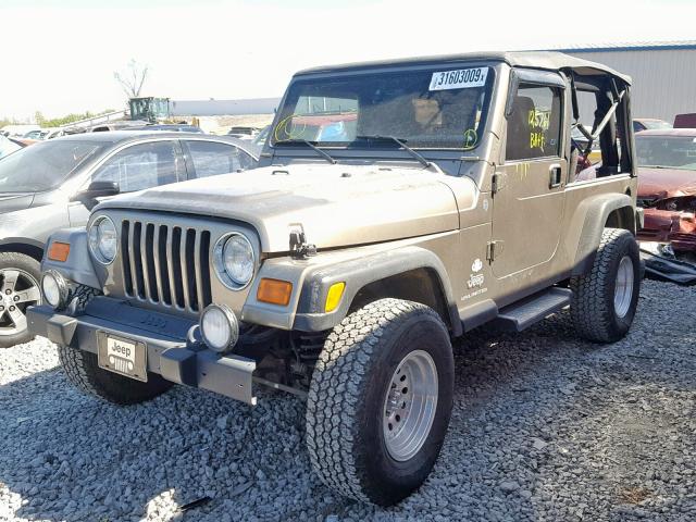 1J4FA49S34P788850 - 2004 JEEP WRANGLER / TAN photo 2