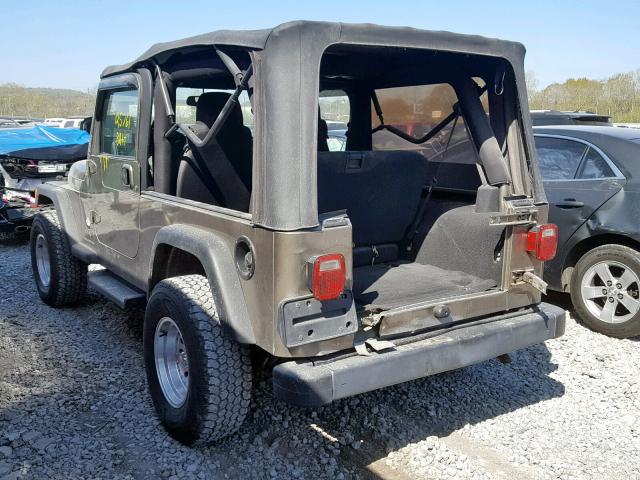 1J4FA49S34P788850 - 2004 JEEP WRANGLER / TAN photo 3