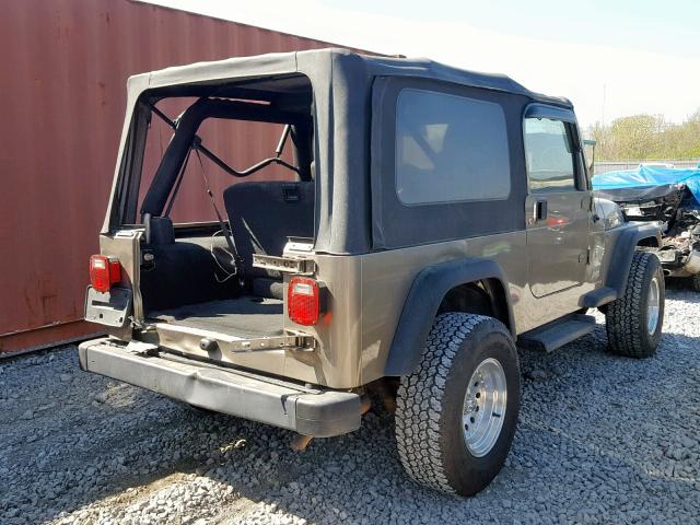 1J4FA49S34P788850 - 2004 JEEP WRANGLER / TAN photo 4