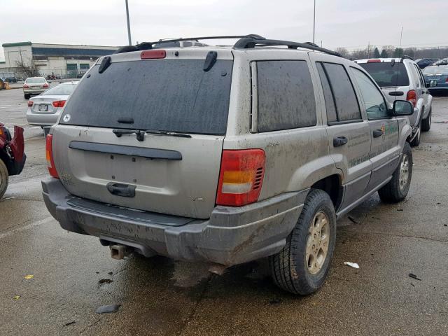 1J4GW48N61C546137 - 2001 JEEP GRAND CHER GRAY photo 4