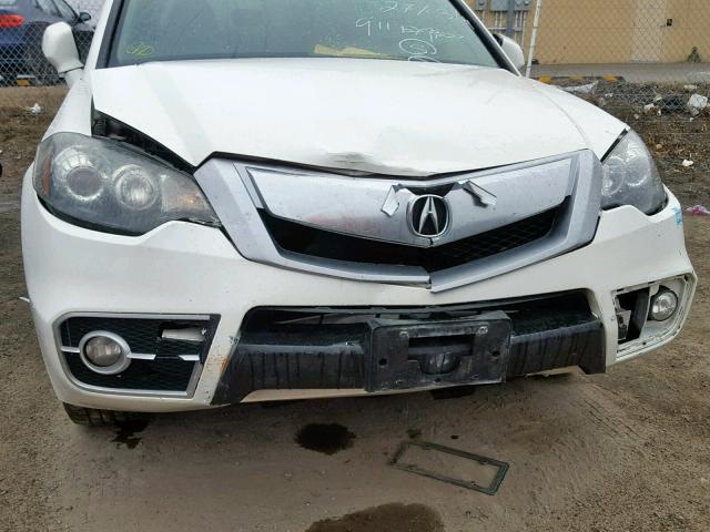 5J8TB1H57BA800693 - 2011 ACURA RDX TECHNO WHITE photo 9