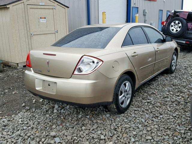 1G2ZF57B284176227 - 2008 PONTIAC G6 VALUE L GOLD photo 4