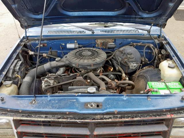 1B7GL26X4KS156703 - 1989 DODGE DAKOTA BLUE photo 7