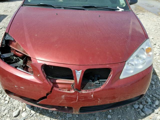 1G2ZH57N984213245 - 2008 PONTIAC G6 GT MAROON photo 9