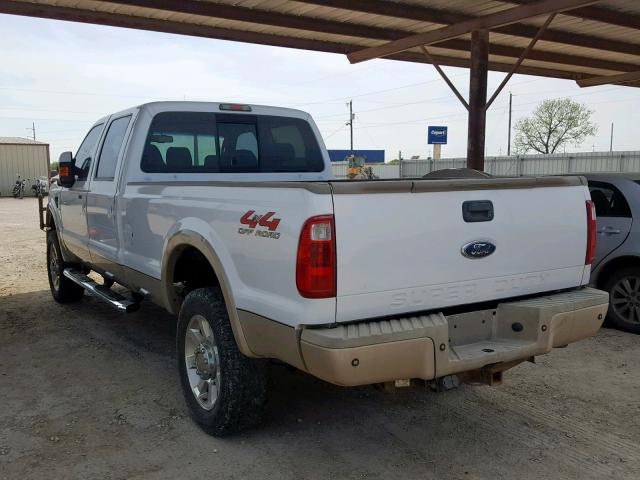 1FTWW31R88EA05551 - 2008 FORD F350 SRW S WHITE photo 3