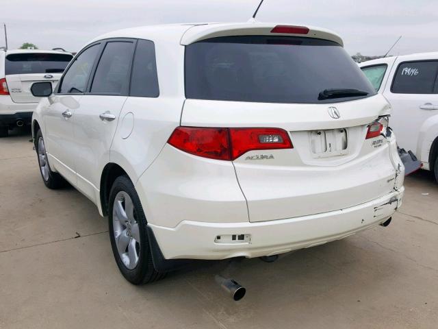 5J8TB18248A015594 - 2008 ACURA RDX WHITE photo 3