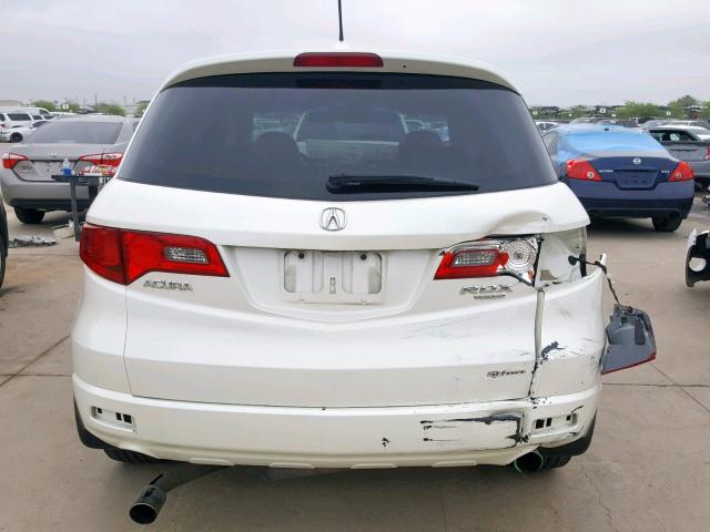 5J8TB18248A015594 - 2008 ACURA RDX WHITE photo 9