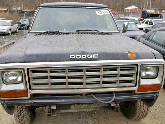 1B4HW12TXDS470994 - 1983 DODGE RAMCHARGER BLACK photo 7