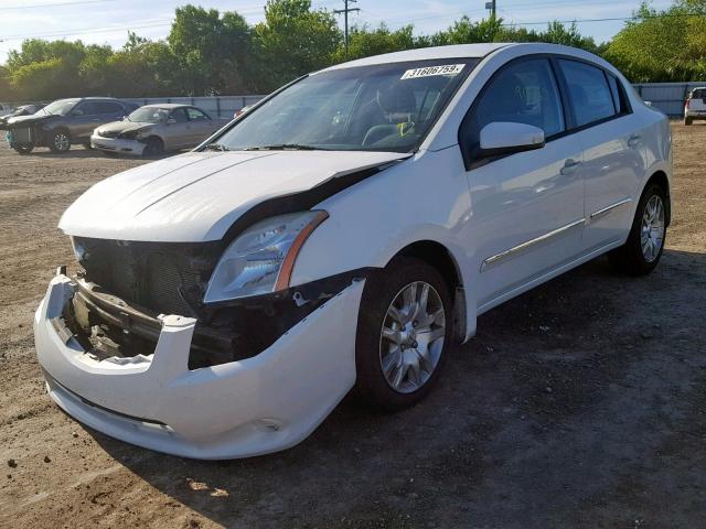 3N1AB6AP5CL731952 - 2012 NISSAN SENTRA 2.0 WHITE photo 2