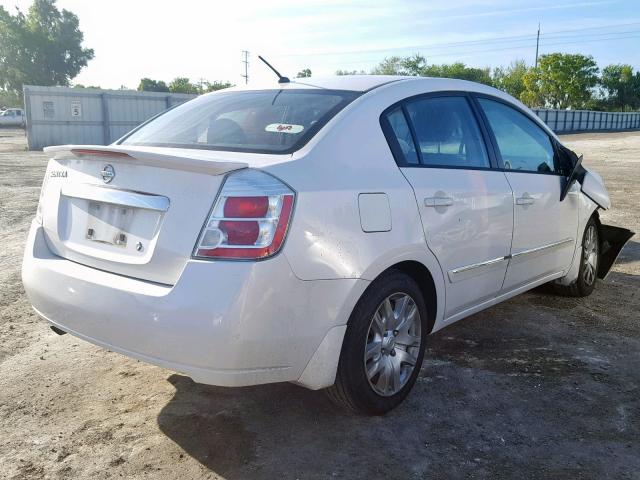 3N1AB6AP5CL731952 - 2012 NISSAN SENTRA 2.0 WHITE photo 4