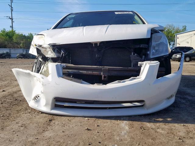 3N1AB6AP5CL731952 - 2012 NISSAN SENTRA 2.0 WHITE photo 9