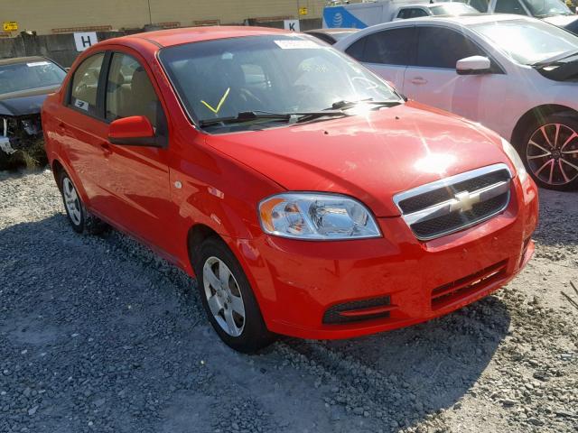 KL1TD5DE5AB083538 - 2010 CHEVROLET AVEO LS RED photo 1