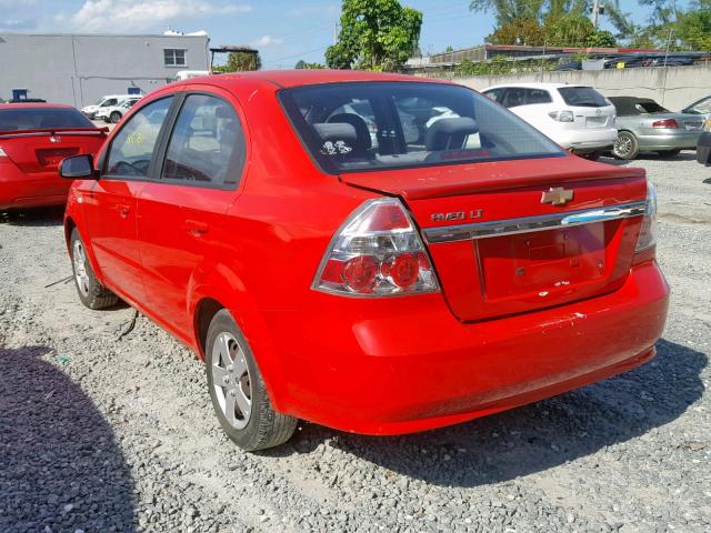 KL1TD5DE5AB083538 - 2010 CHEVROLET AVEO LS RED photo 3