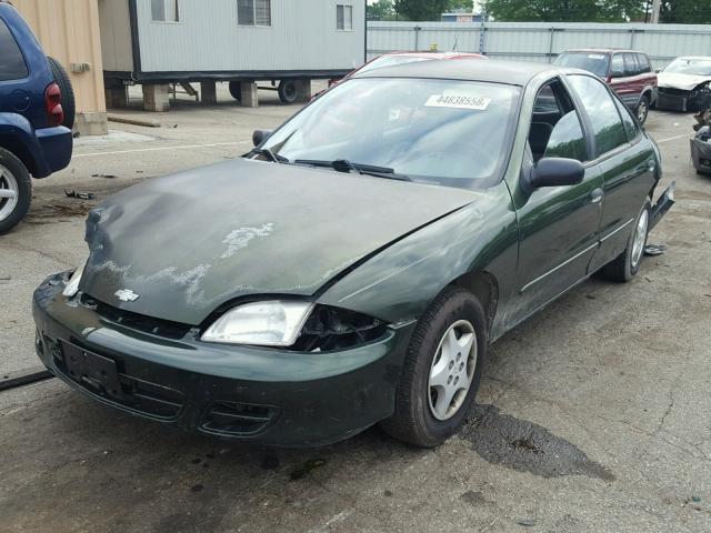 1G1JC524317142014 - 2001 CHEVROLET CAVALIER B GREEN photo 2