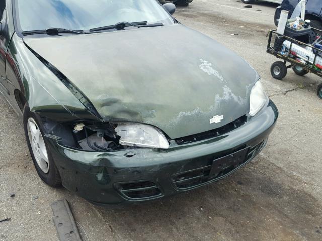 1G1JC524317142014 - 2001 CHEVROLET CAVALIER B GREEN photo 9