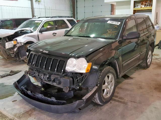 1J8GR48K28C182370 - 2008 JEEP GRAND CHER BLACK photo 2