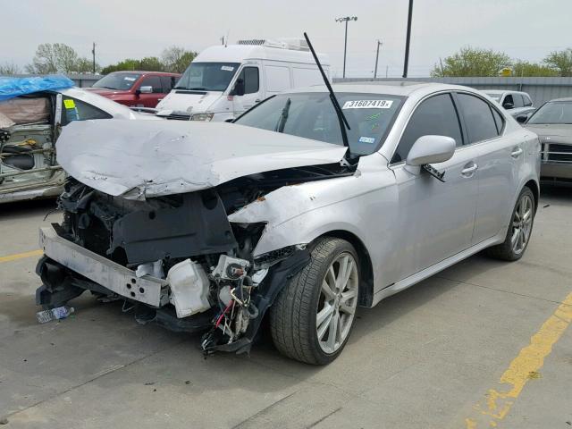 JTHBK262585061199 - 2008 LEXUS IS 250 SILVER photo 2