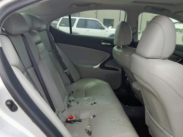 JTHBK262585061199 - 2008 LEXUS IS 250 SILVER photo 6